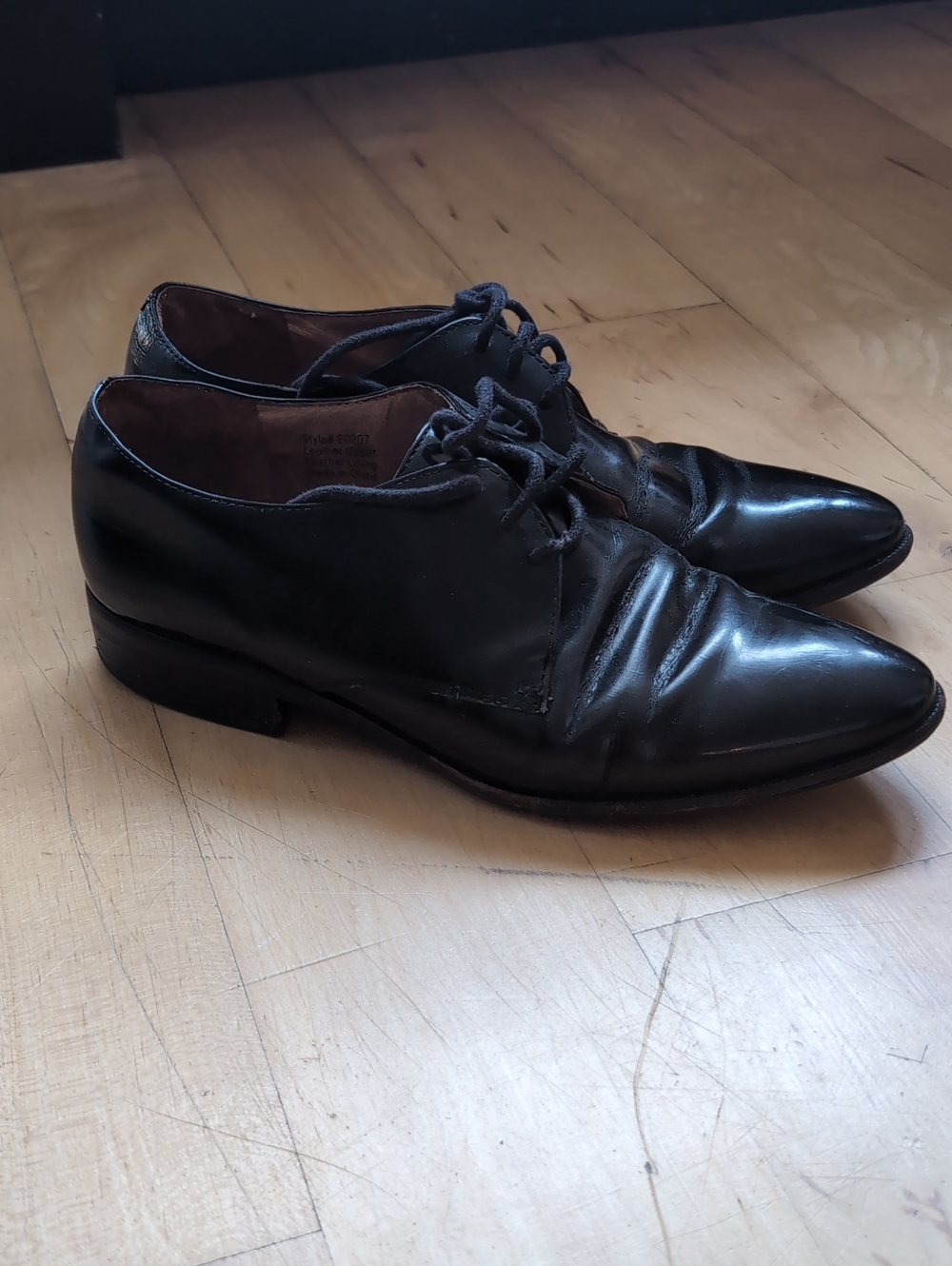 Madewell Women's Black Leather Lace-Up Dress Shoes